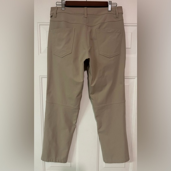 Lululemon Mens 31x27 ABC Classic Fit Pants Khaki Stretch 5 Pocket Trouser - Picture 4 of 12
